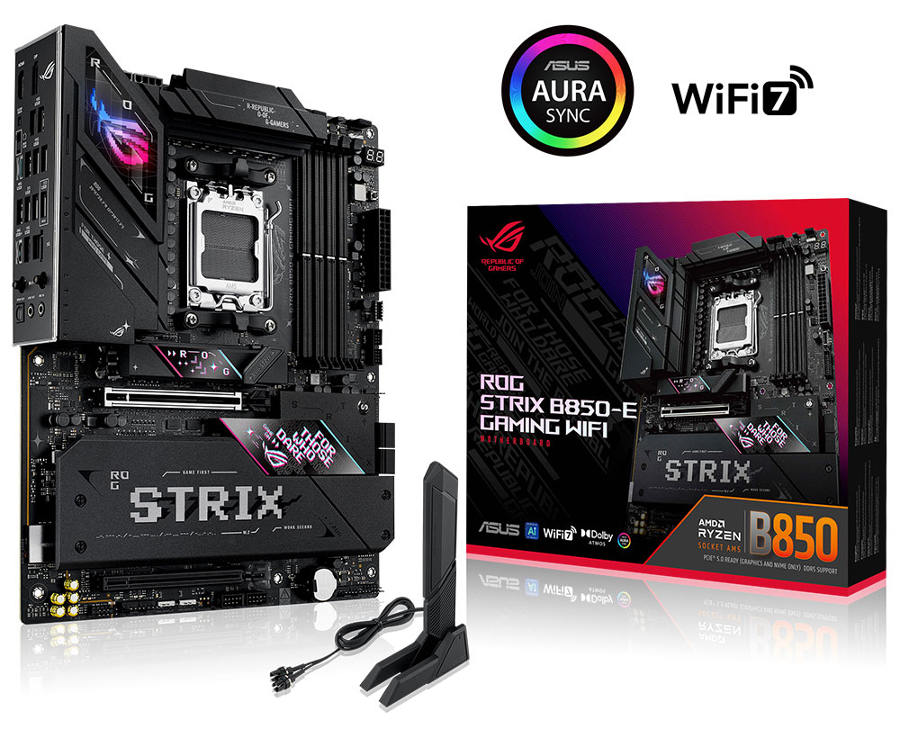 ASUS ROG STRIX B850-E GAMING WIFI-7 DDR5 HDMI DP PCIE 5.0 AM5 ATX / 90MB1J60-M0EAY0