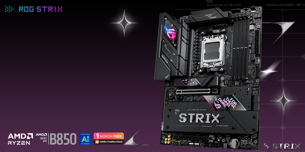 ASUS ROG STRIX B850-E GAMING WIFI-7 DDR5 HDMI DP PCIE 5.0 AM5 ATX / 90MB1J60-M0EAY0