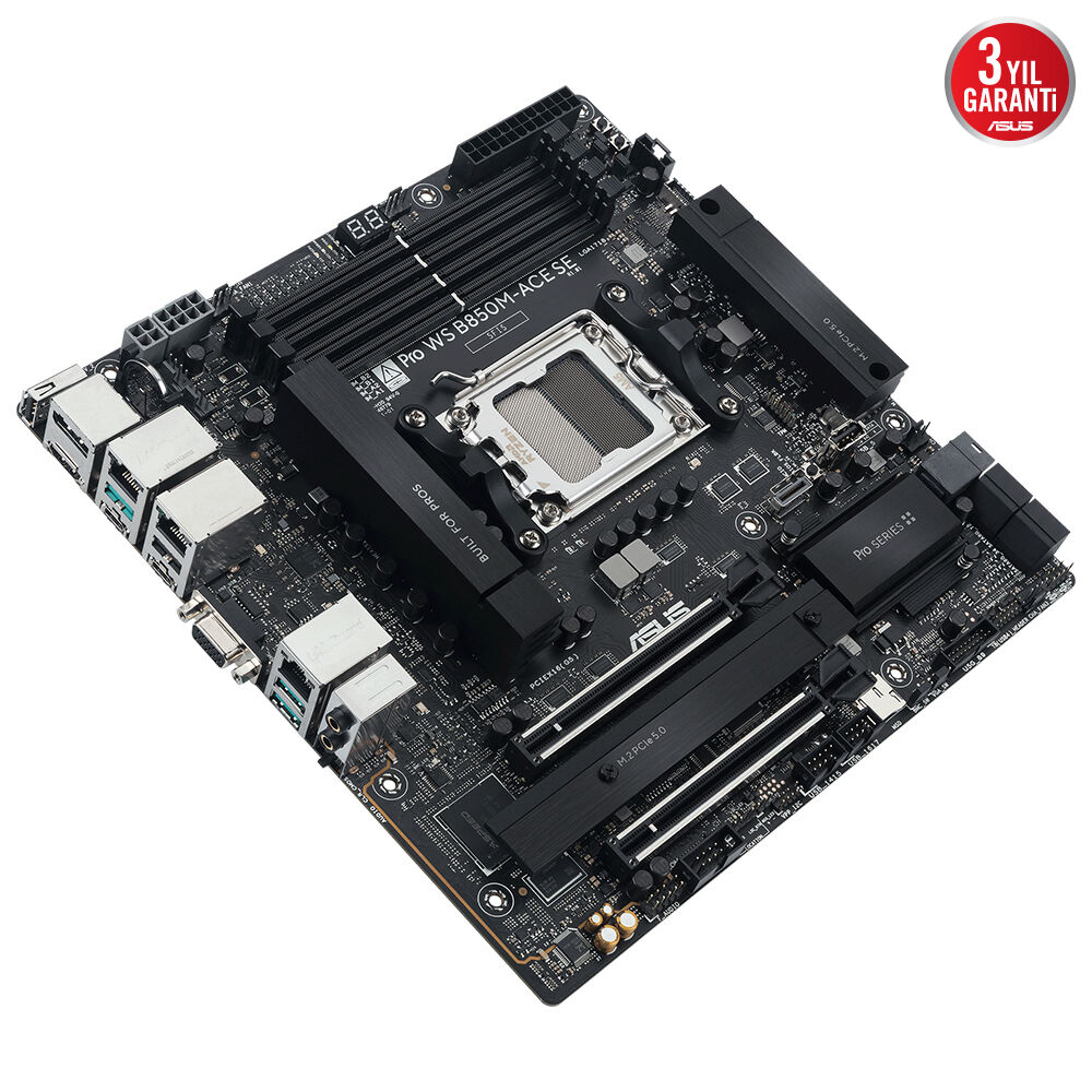 ASUS PRO WS B850-ACE SE WIFI7 DDR5 HDMI DP PCIE 5.0 AM5 ATX İş İstasyonu Anakartı