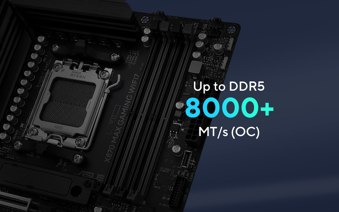 ASUS X870 MAX GAMING WIFI7 DDR5 HDMI DP PCIE 5.0 AM5 ATX