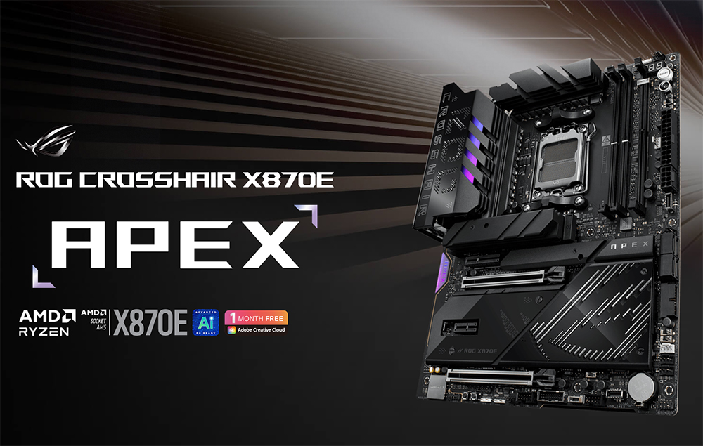 ASUS ROG CROSSHAIR X870E APEX DDR5 TYPE-C PCIE 5.0 AM5 ATX
