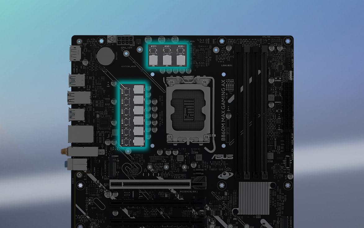 ASUS B860M MAX GAMING AX WIFI6 DDR5 DP-TYPEC PCIE 5.0 1851P MATX