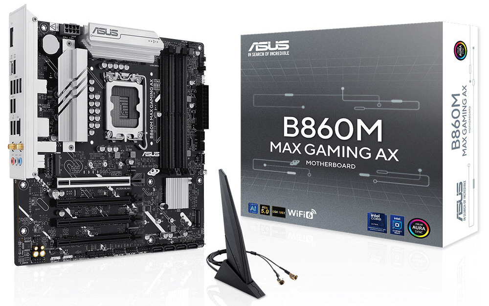 ASUS B860M MAX GAMING AX WIFI6 DDR5 DP-TYPEC PCIE 5.0 1851P MATX