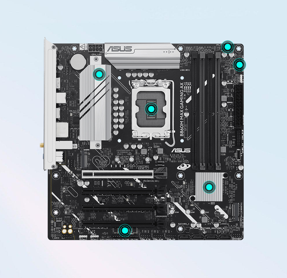 ASUS B860M MAX GAMING AX WIFI6 DDR5 DP-TYPEC PCIE 5.0 1851P MATX
