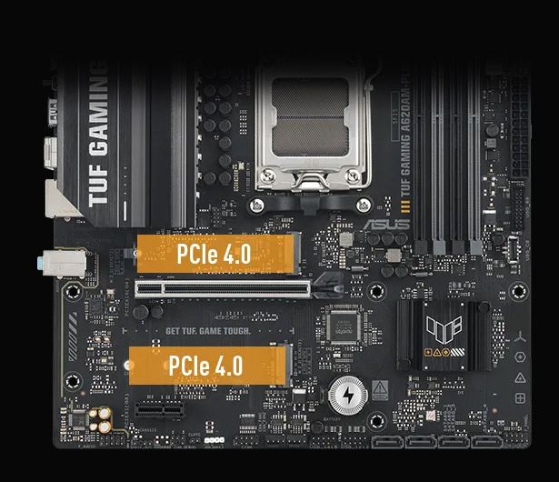 ASUS TUF GAMING A620AM-PLUS DDR5 HDMI DP PCIe 16X v4.0 AM5 mATX