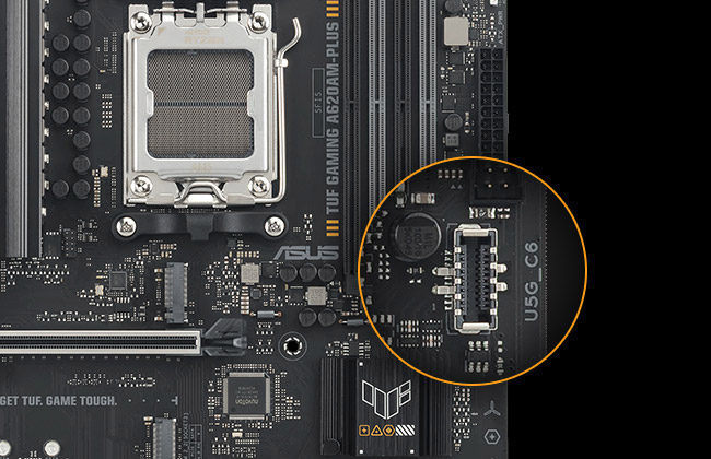 ASUS TUF GAMING A620AM-PLUS DDR5 HDMI DP PCIe 16X v4.0 AM5 mATX