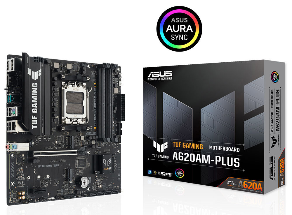 ASUS TUF GAMING A620AM-PLUS DDR5 HDMI DP PCIe 16X v4.0 AM5 mATX