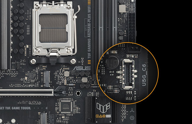 ASUS TUF GAMING A620AM-PLUS WIFI DDR5 HDMI DP PCIe 16X v4.0 AM5 mATX