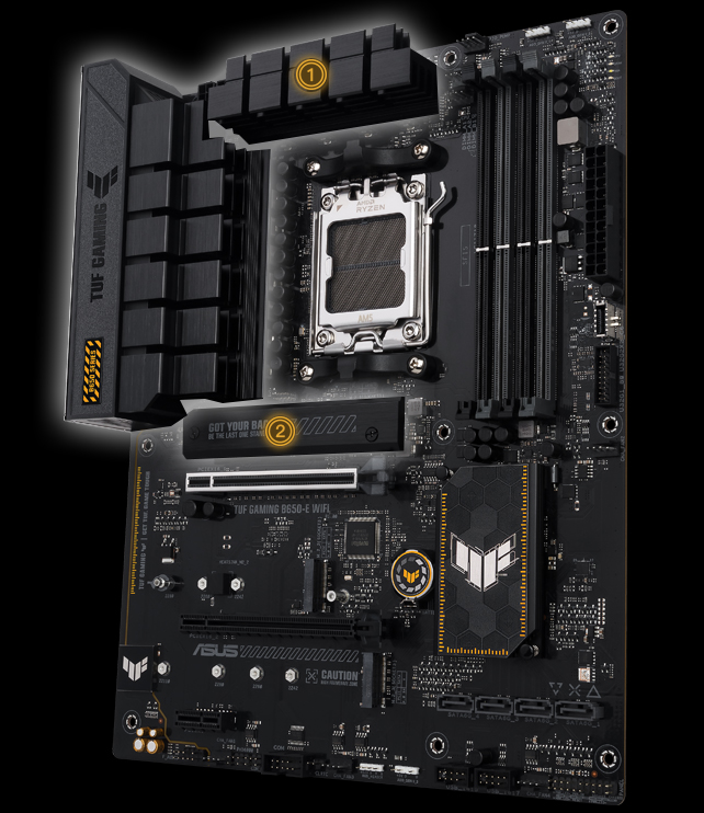 ASUS TUF GAMING B650-E WIFI-6E DDR5 HDMI DP PCIE 4.0 AM5 ATX