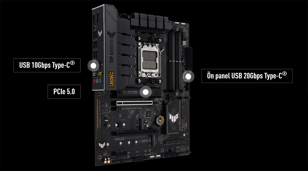 ASUS TUF GAMING B650-E WIFI-6E DDR5 HDMI DP PCIE 4.0 AM5 ATX