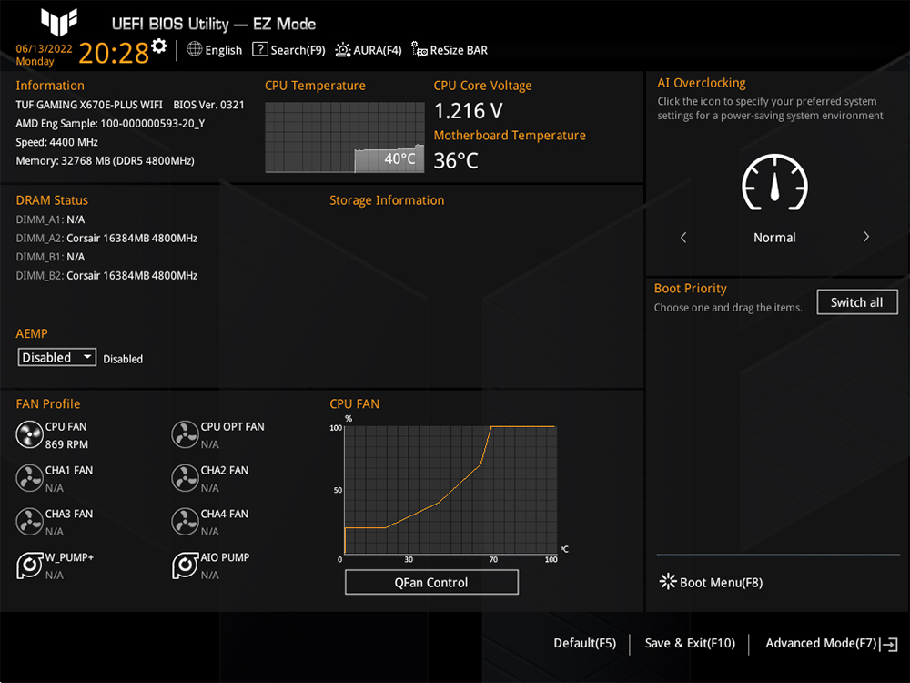 ASUS TUF GAMING B650-E WIFI-6E DDR5 HDMI DP PCIE 4.0 AM5 ATX