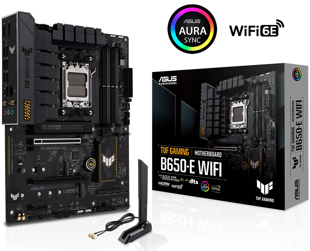 ASUS TUF GAMING B650-E WIFI-6E DDR5 HDMI DP PCIE 4.0 AM5 ATX