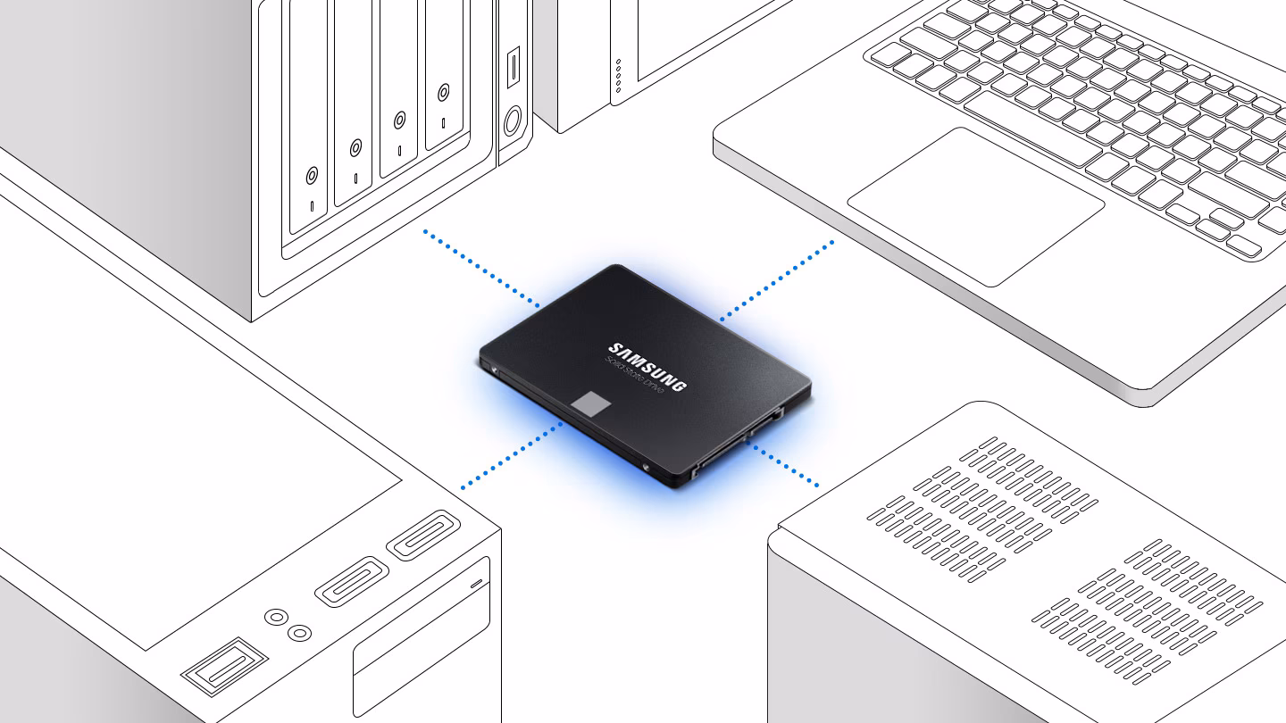 SAMSUNG 4TB 870 EVO MZ-77E4T0BW 560- 530MB/s SSD SATA-3 Disk