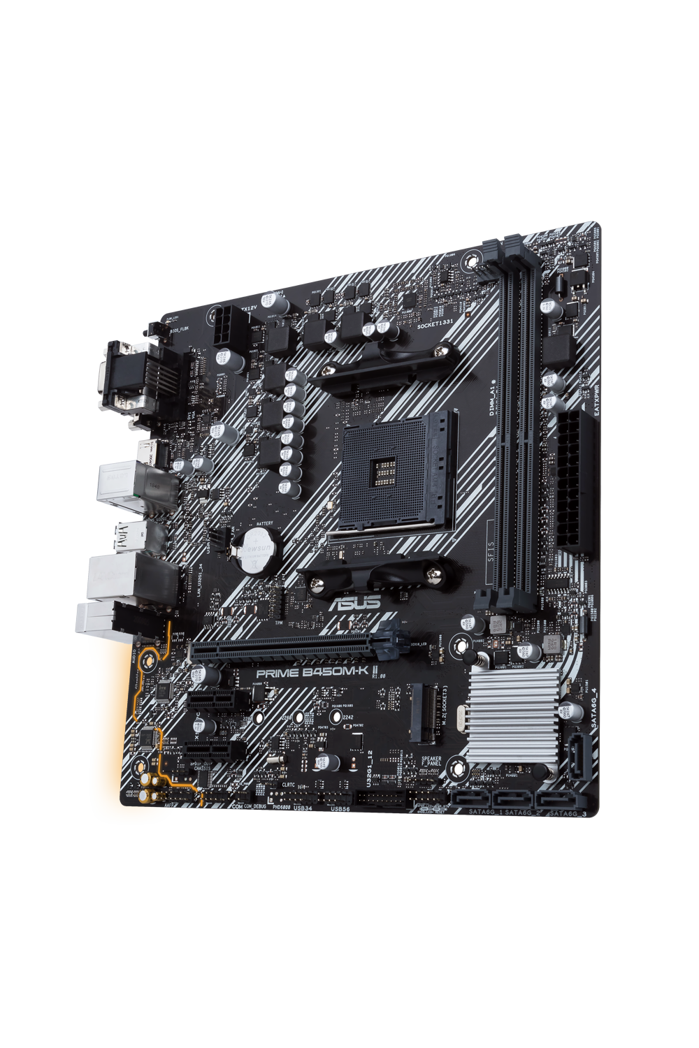 ASUS PRIME B450M-K II DDR4 M2 PCIe NVME DVI PCIe 16X v3.0 AM4 mATX