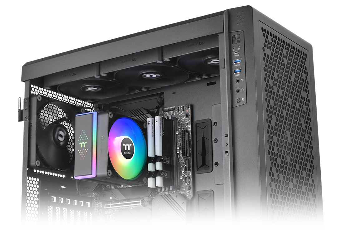 THERMALTAKE ASTRIA 200 BLACK ARGB Hava Soğutmalı AM5-1700p İşlemci Fanı