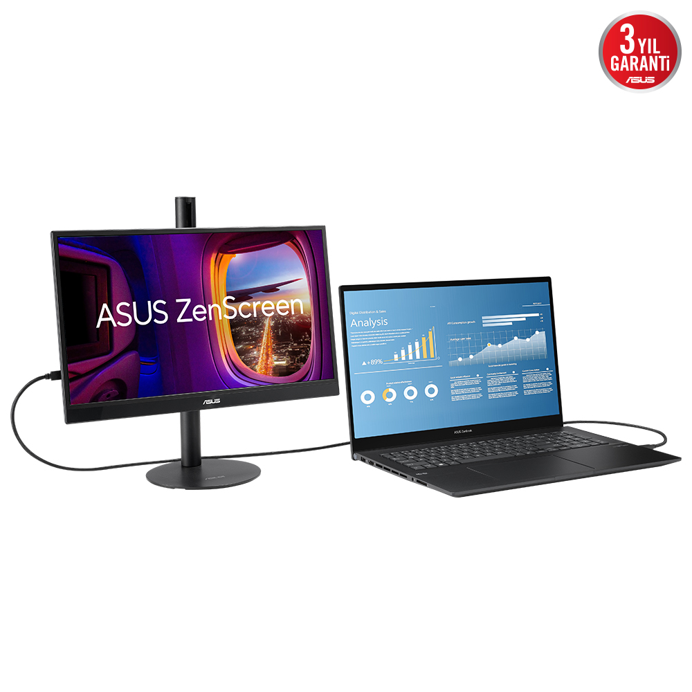 ASUS 17.3" IPS ZENSCREEN MB17AHG 5MS 144Hz HDMI TYPEC Taşınabilir Monitör 1920X1080