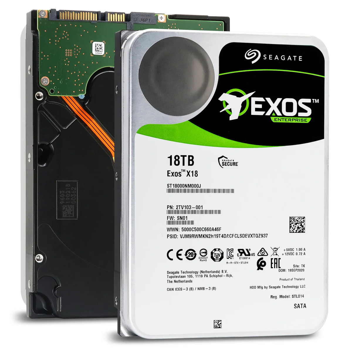 SEAGATE 3.5" 18TB EXOS ST18000NM000J 256MB 7200RPM SATA-3 NAS VE GÜVENLİK DİSKİ ikinci görünüm