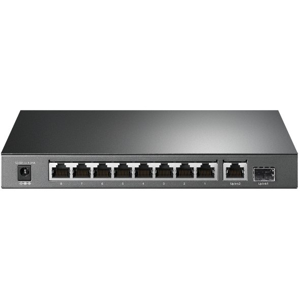 TP-LINK 8port PoE 63w 1-SFP Gigabit Yönetilemez Switch TL-SG1210P