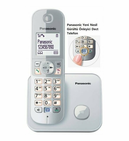 PANASONIC KX-TG6811 Kablosuz LCD Ekranlı Telefon Beyaz ikinci görünüm