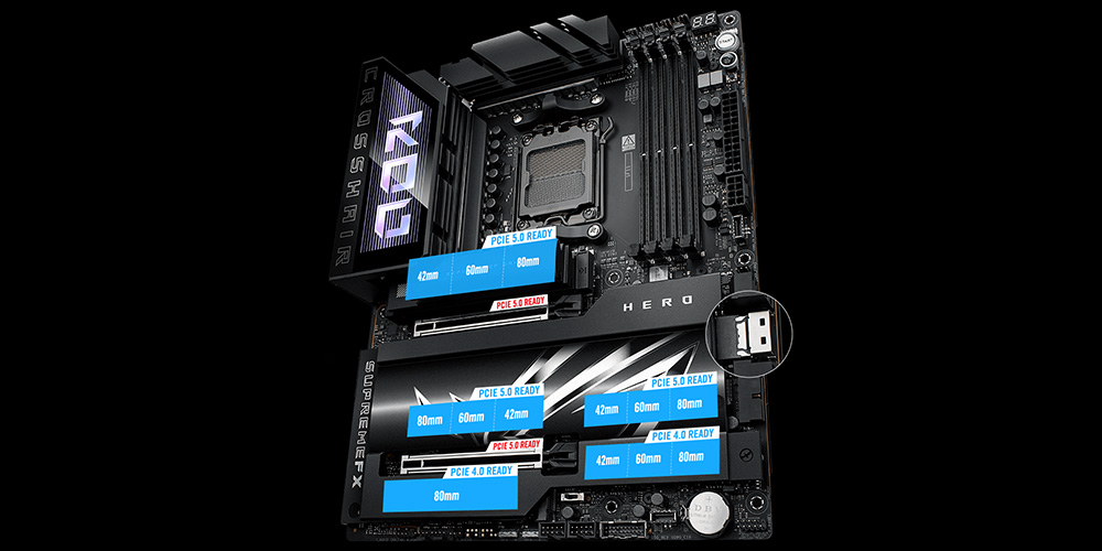 ASUS ROG CROSSHAIR X870E HERO DDR5 HDMI DP PCIE 5.0 AM5 ATX