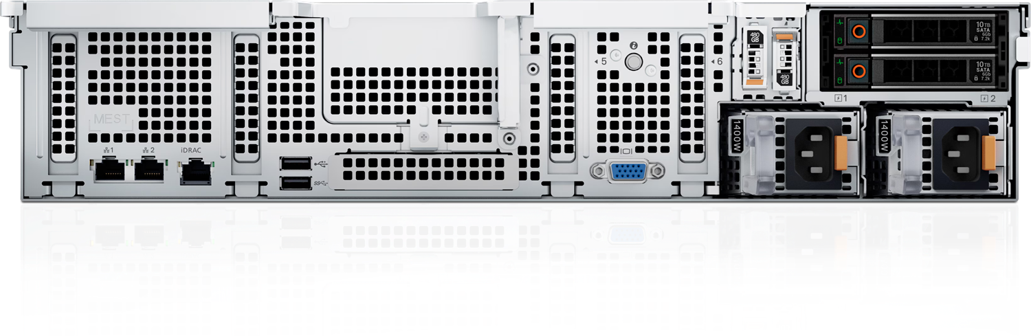 DELL POWEREDGE R760XS SPL2 SILVER 4510-32GB DDR5 RDIMM-480GB SSD-2x1100w Rack Sunucu