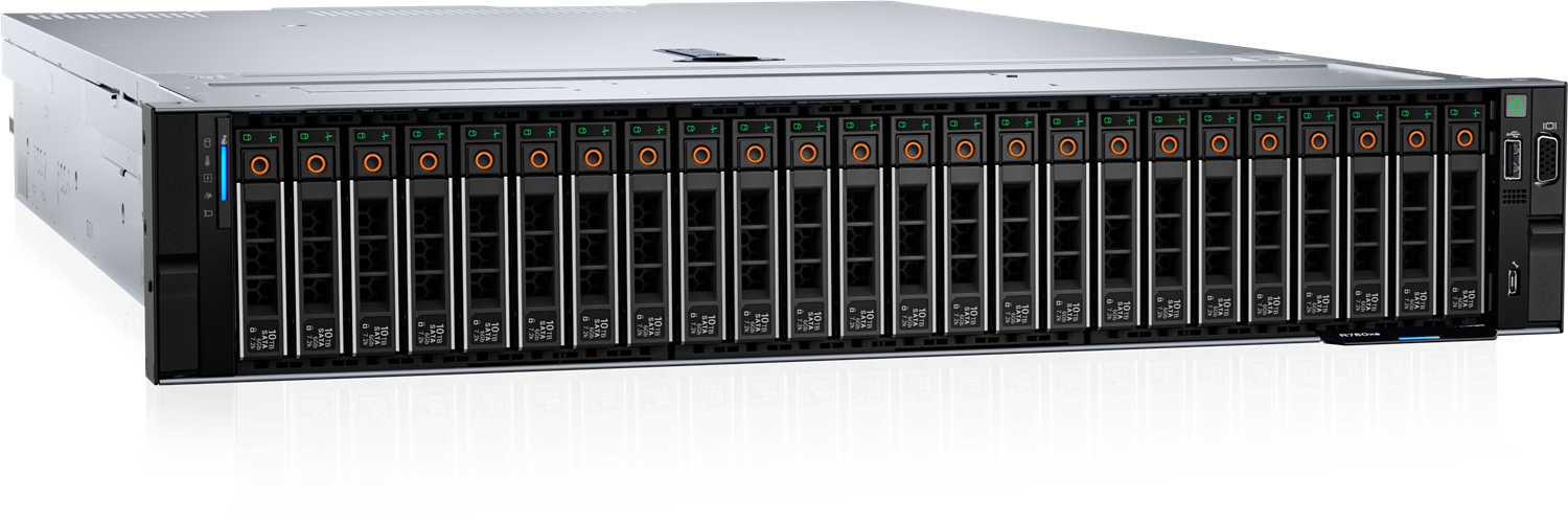 DELL POWEREDGE R760XS SPL2 SILVER 4510-32GB DDR5 RDIMM-480GB SSD-2x1100w Rack Sunucu