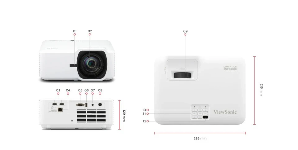 VIEWSONIC 4000ansilümen 1920x1080 LSD400HD-ST DLP HDMI Projeksiyon