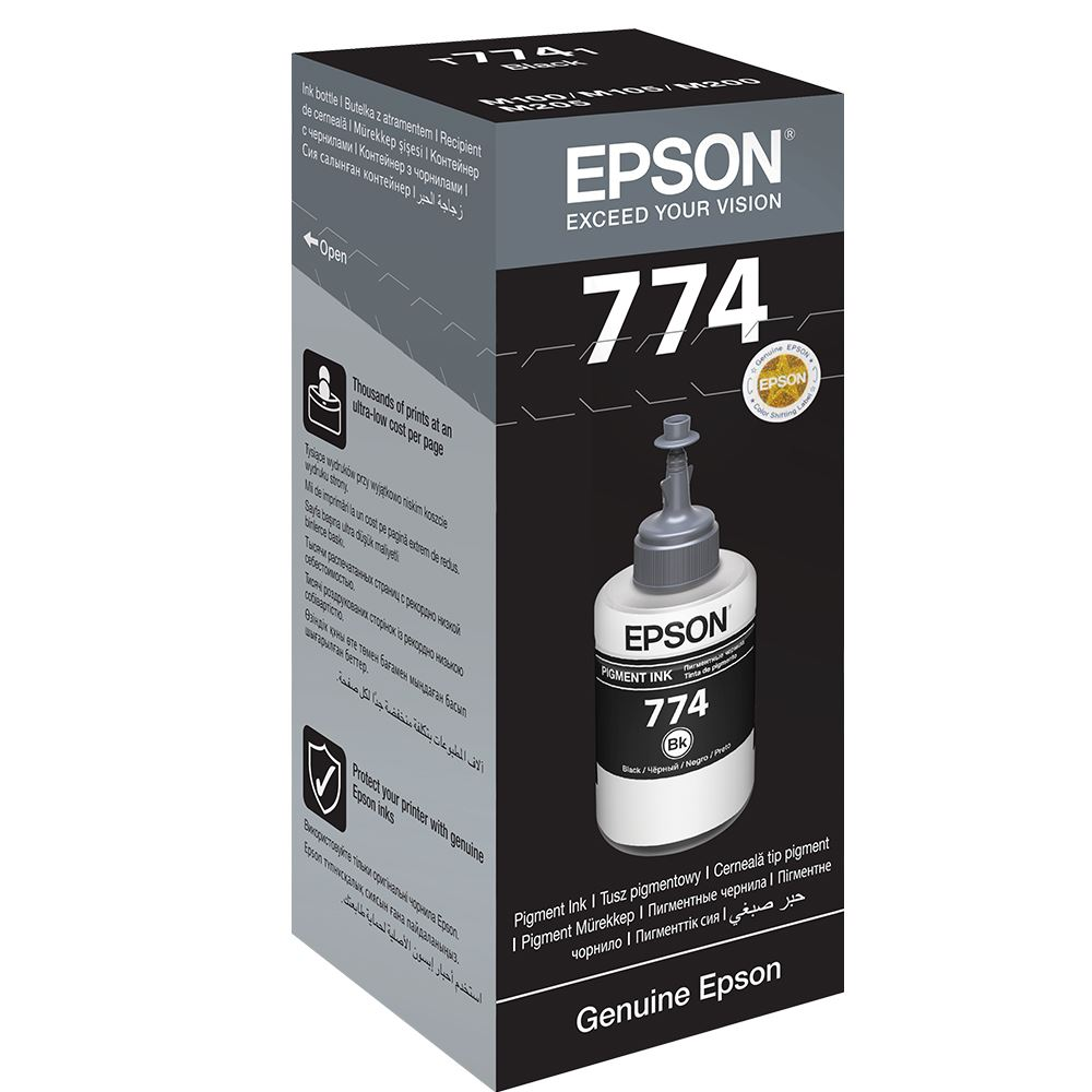 EPSON C13T77414A T774 Siyah Tanklı Sistem Mürekkebi