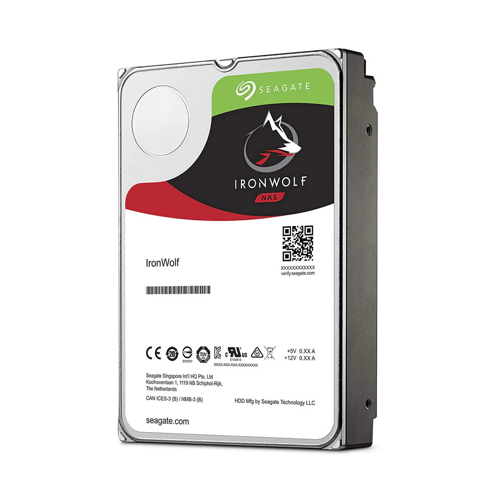 SEAGATE 3.5" 12TB IRONWOLF ST12000VN0008 7200 RPM 256MB SATA-3 NAS Diski Distribütör Garantili