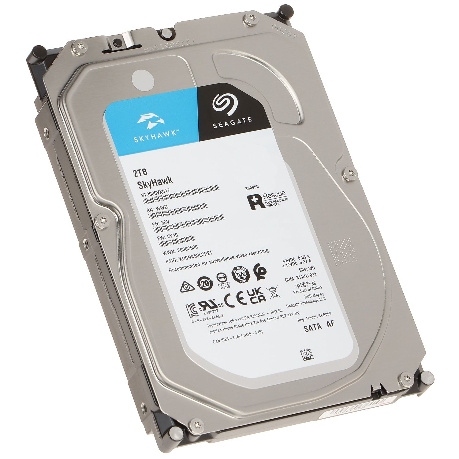 SEAGATE 3.5" 2TB SKYHAWK ST2000VX0170 5400 RPM 256MB SATA-3 Güvenlik Diski