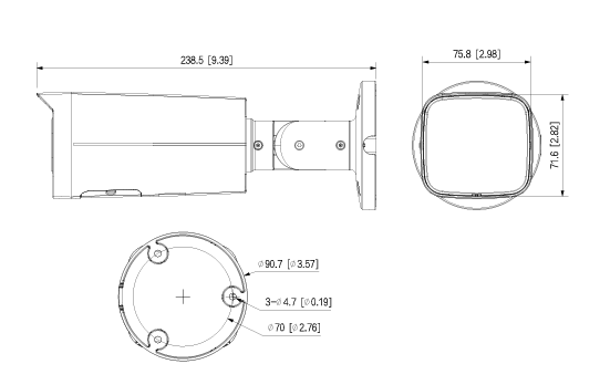 DAHUA 8MP HFW2841T-ZAS Motorize Bullet İp Kamera 80metre
