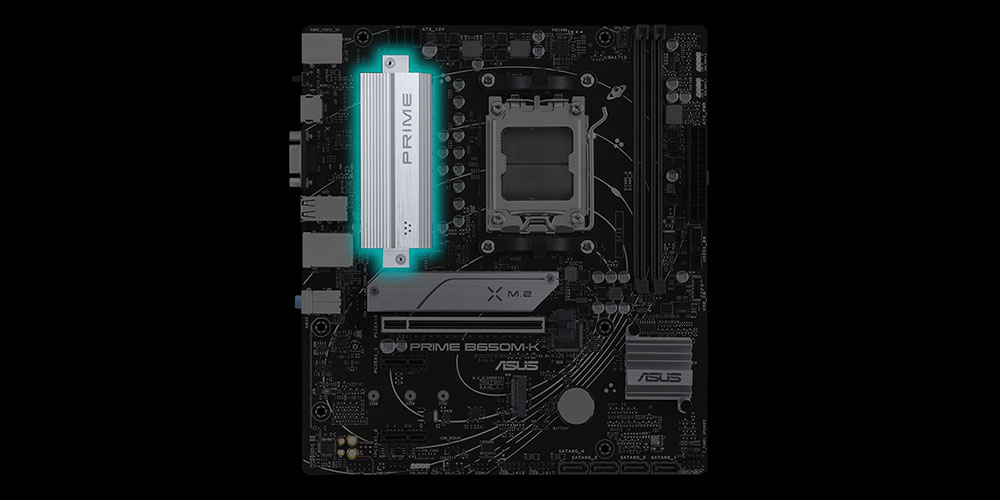 ASUS PRIME B650M-K DDR5 HDMI DP PCIe 16X v4.0 AM5 mATX