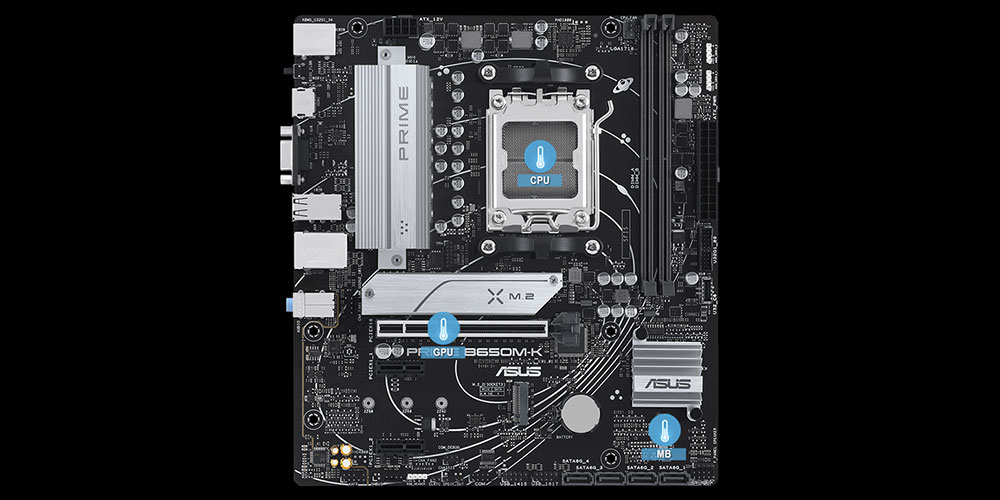 ASUS PRIME B650M-K DDR5 HDMI DP PCIe 16X v4.0 AM5 mATX