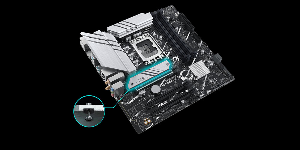 ASUS PRIME B760M-A WIFI-6E DDR5 HDMI DP PCIe 16X v4.0 1700p mATX