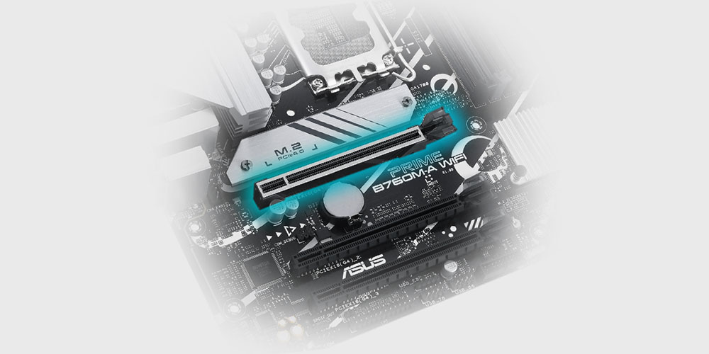 ASUS PRIME B760M-A WIFI-6E DDR5 HDMI DP PCIe 16X v4.0 1700p mATX
