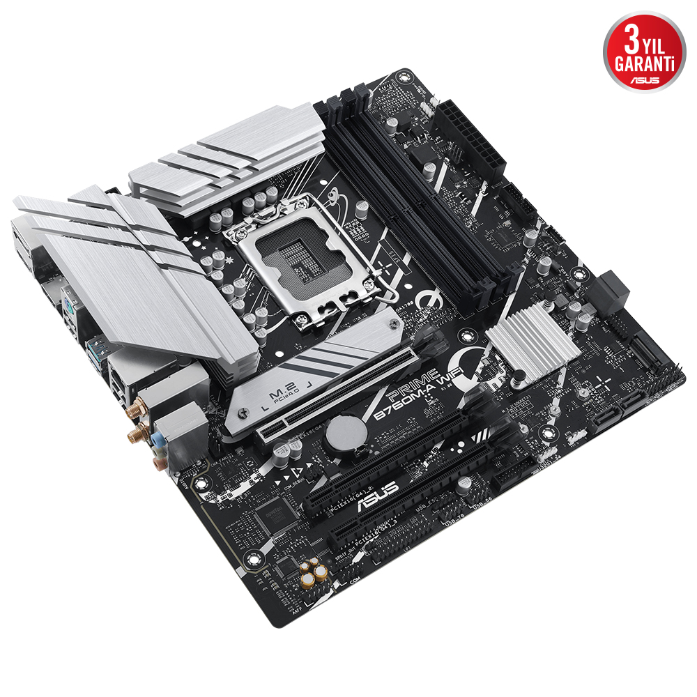 ASUS PRIME B760M-A WIFI-6E DDR5 HDMI DP PCIe 16X v4.0 1700p mATX