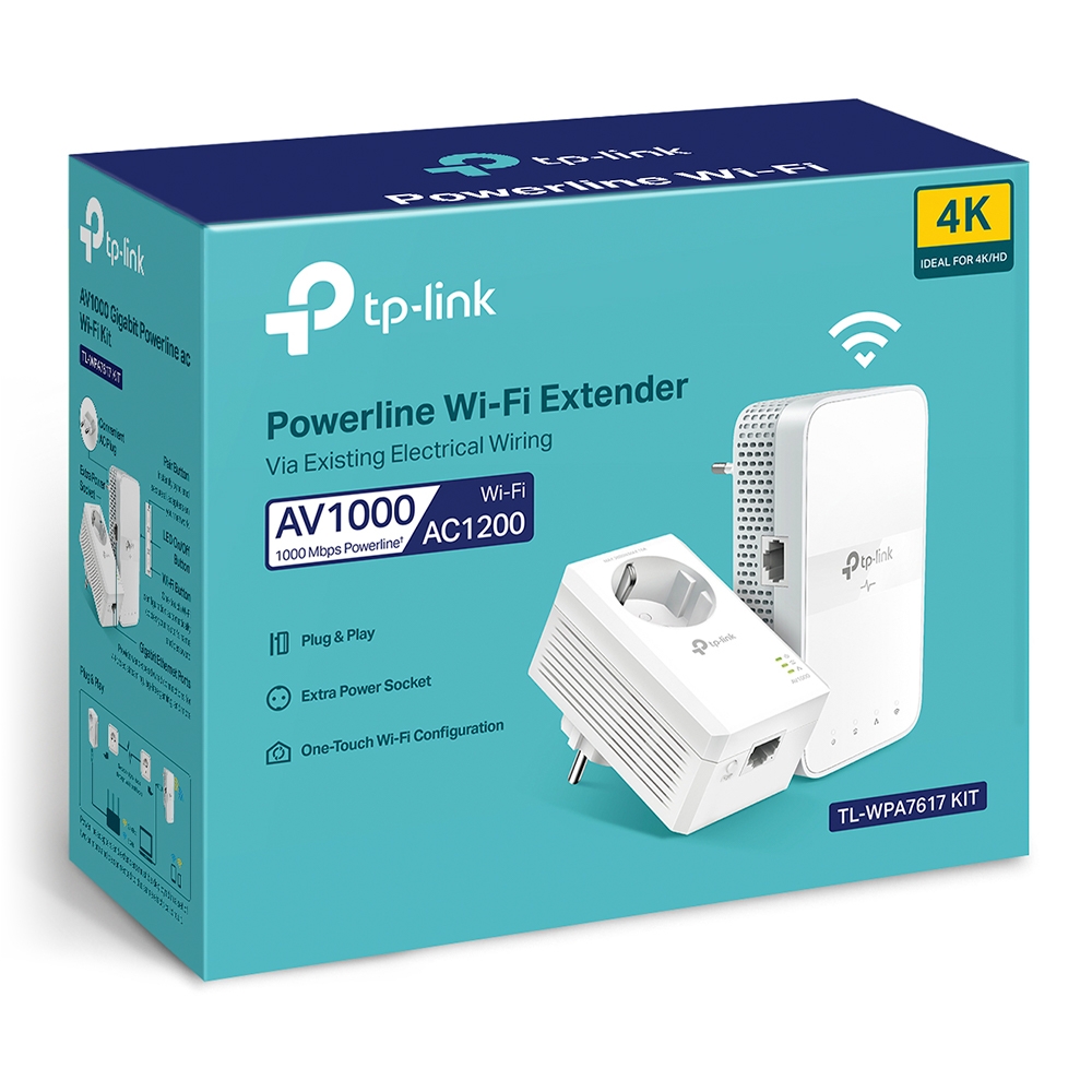 TP-LINK TL-WPA7617 KIT 1000 Mbps AV1000 PowerLine Ağ Adaptörü