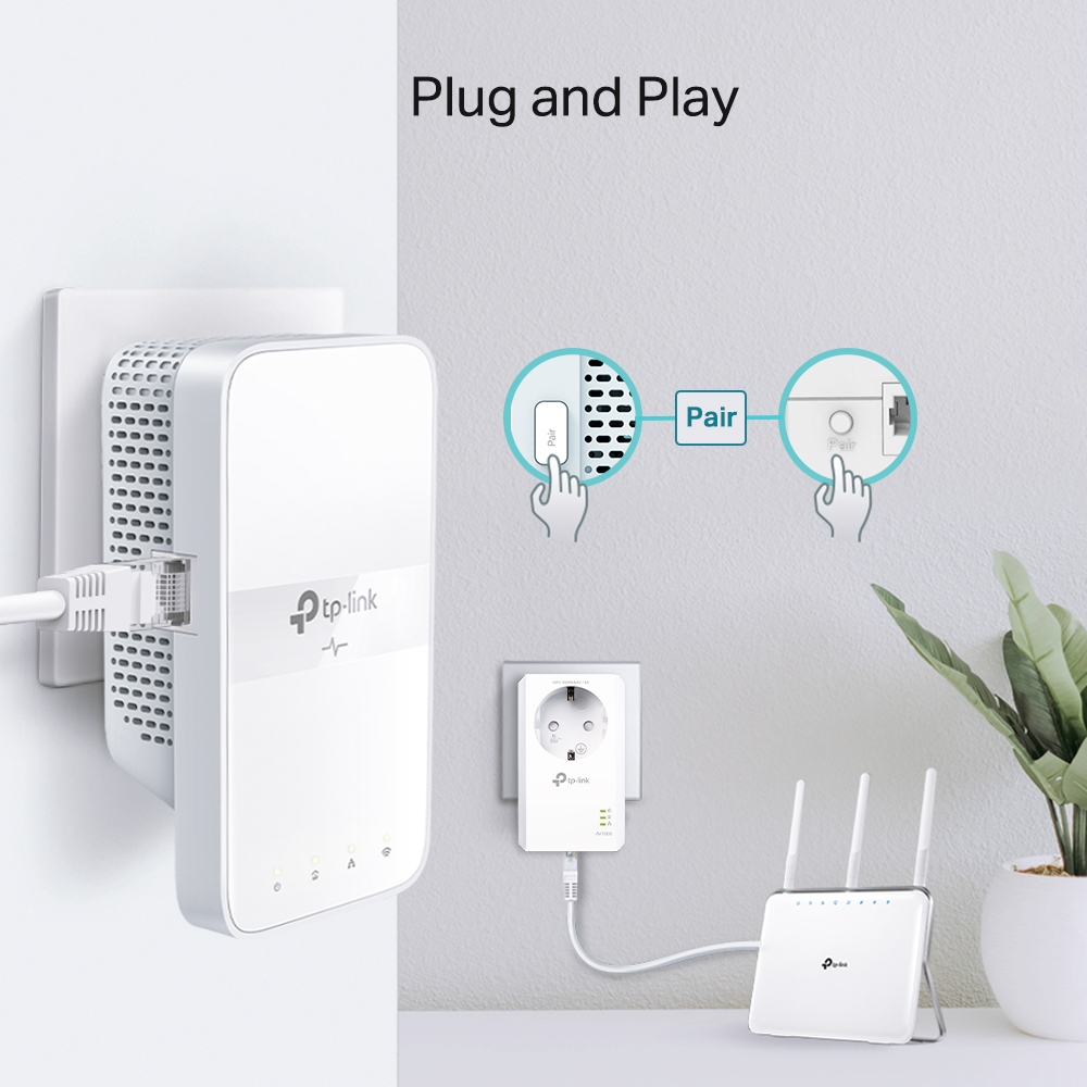 TP-LINK TL-WPA7617 KIT 1000 Mbps AV1000 PowerLine Ağ Adaptörü
