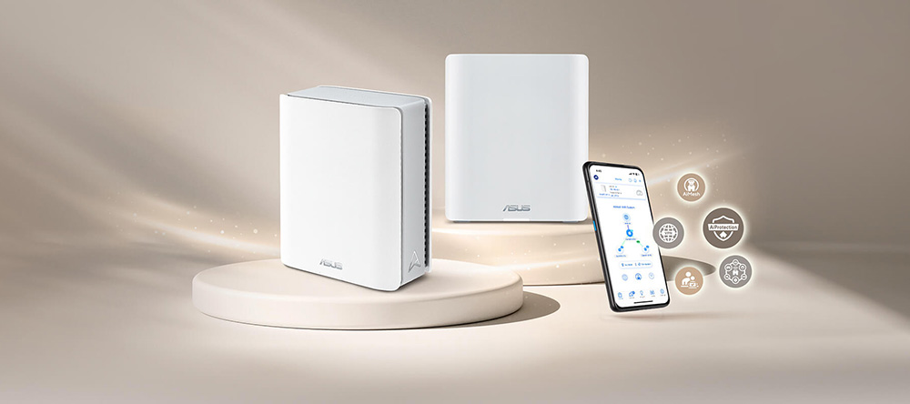 ASUS ZENWIFI7 BT10 BE18000 Mesh Router Beyaz 2-li Paket