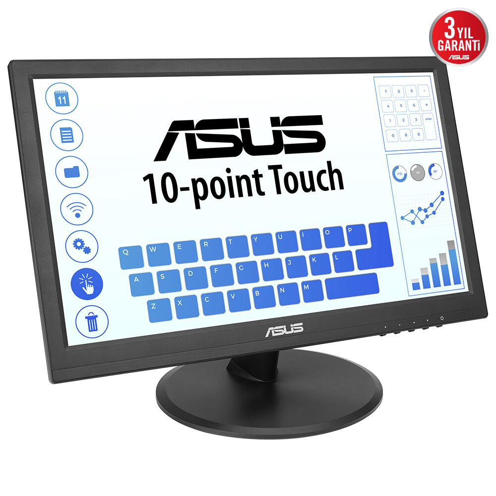 ASUS 15.6" IPS Dokunmatik VT169HE 5ms 60Hz HDMI Taşınabilir Monitör 1920x1080 / 90LM09V1-B01170