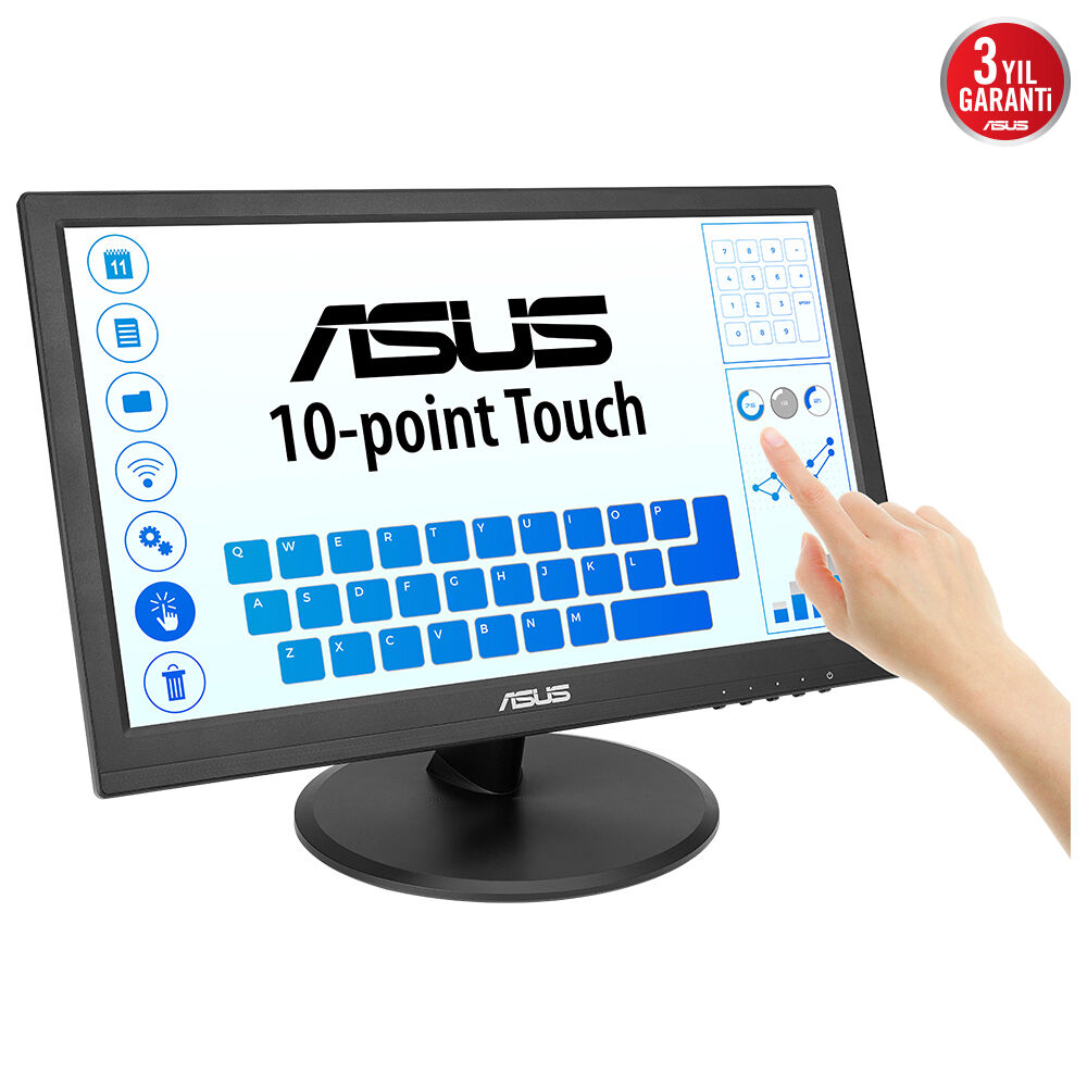 ASUS 15.6" IPS Dokunmatik VT169HE 5ms 60Hz HDMI Taşınabilir Monitör 1920x1080 / 90LM09V1-B01170