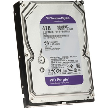 WD 3.5" 4TB PURPLE WD44PURZ 5400 RPM 128MB SATA-3 Güvenlik Diski