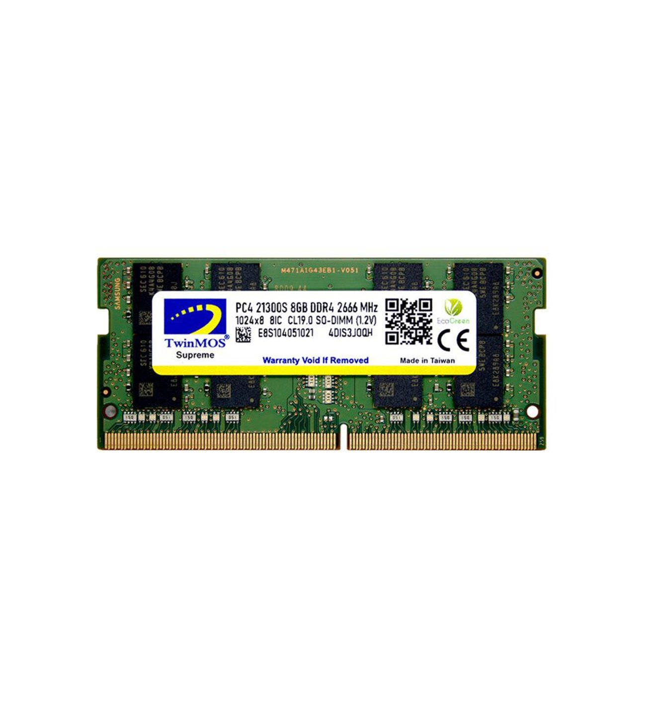 TWINMOS 8 GB DDR4 2666MHZ NOTEBOOK RAM VALUE MDD48GB2666N-