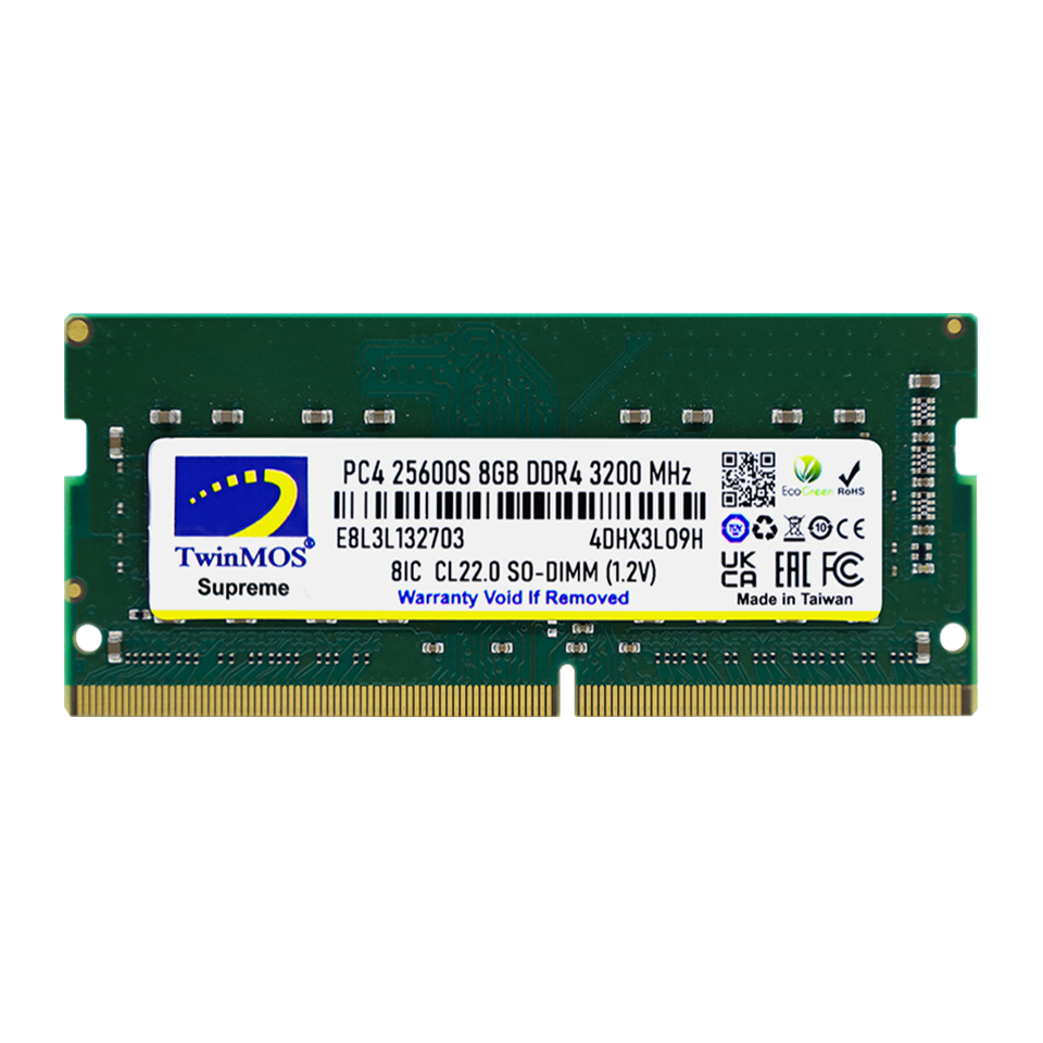 TWINMOS 8GB DDR4 3200MHZ NOTEBOOK RAM VALUE MDD48GB3200N