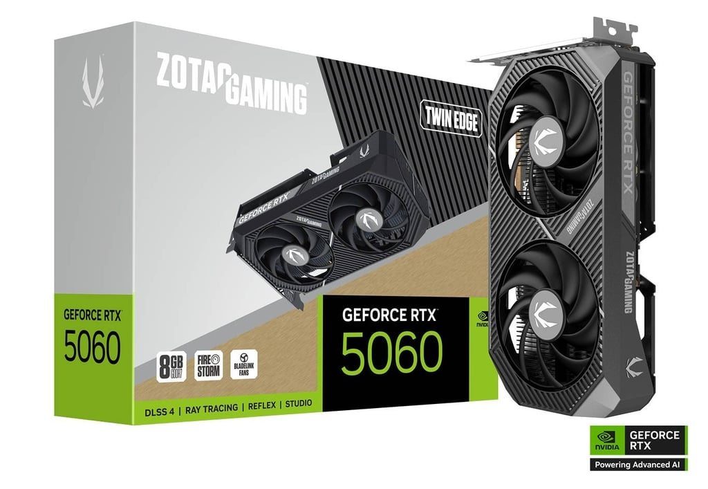 ZOTAC RTX5060 8GB TWIN EDGE ZT-B50600E-10M GDDR7 128bit HDMI DP PCIe 5.0