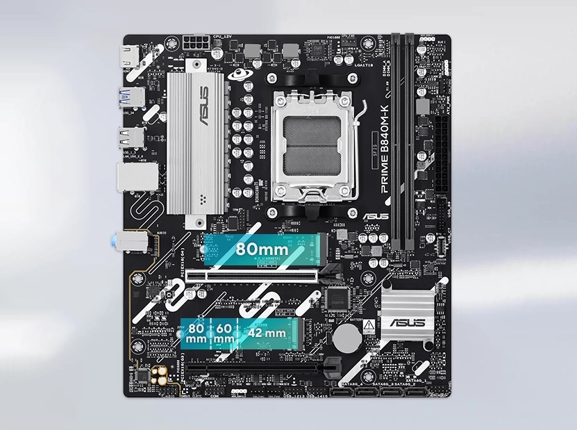 ASUS PRIME B840M-K DDR5 HDMI PCIE 4.0 AM5 mATX