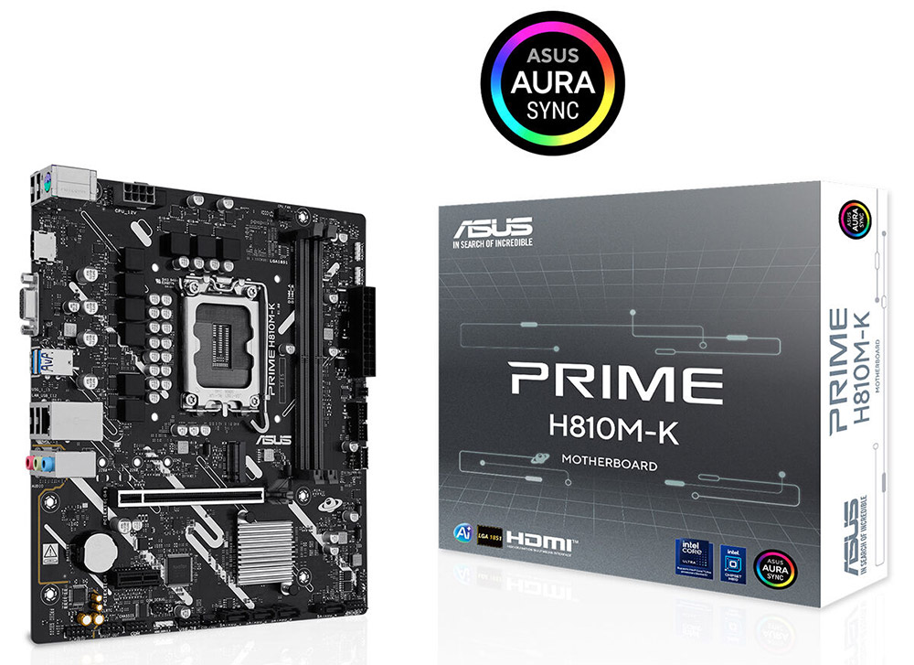 ASUS PRIME H810M-K DDR5 HDMI PCIE 4.0 1851p mATX