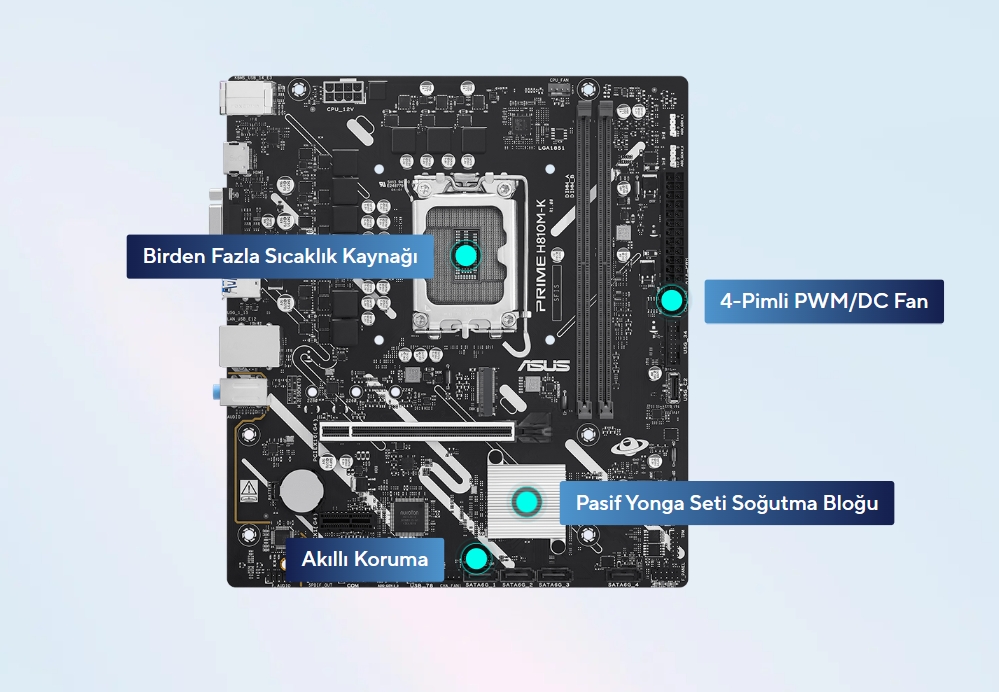 ASUS PRIME H810M-K DDR5 HDMI PCIE 4.0 1851p mATX