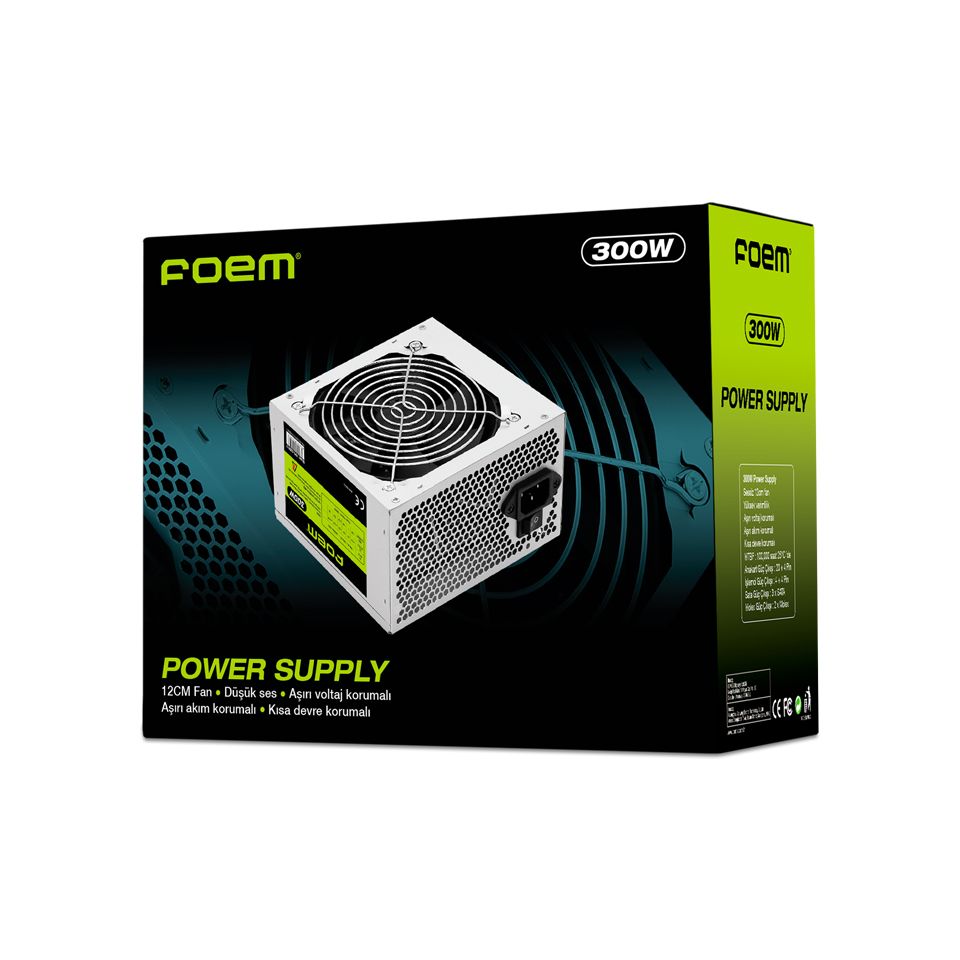 FOEM 300W FPS-G30F12 12cm Fanlı Power Supply