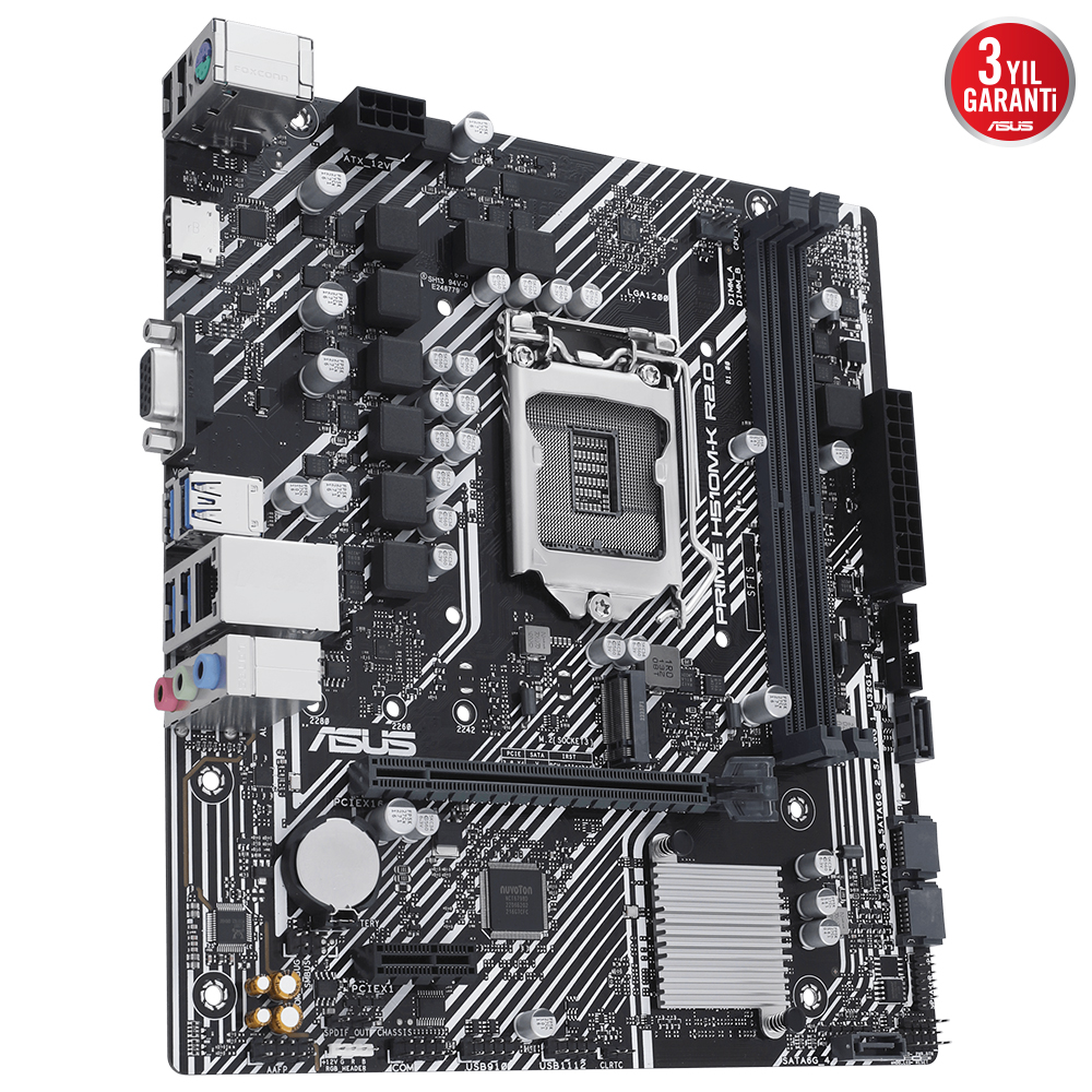 ASUS PRIME H510M-K R2.0 DDR4 HDMI PCIe 16X v4.0 1200p v2 mATX